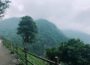 view of overcast mountains on hike in nepal